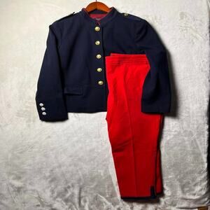 NWT Talbots Soft Stretch Chino Ankle Fit & Slit Women's 16P Red Navy Patriotic